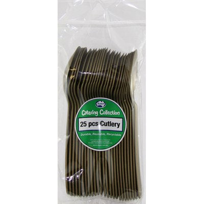 Gold Plastic Spoons 20pk