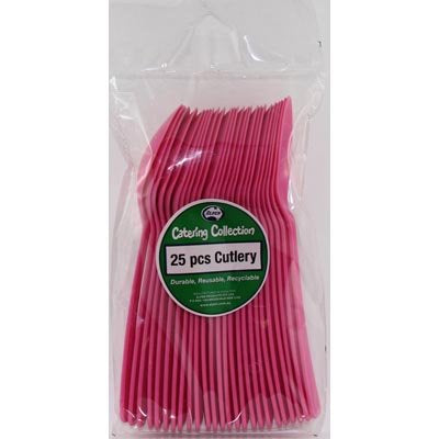 Magenta Plastic Spoons 25pk