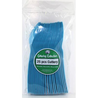 Azure Blue Plastic Spoons 20pk