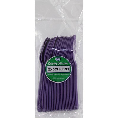 Purple Plastic Spoons 20pk
