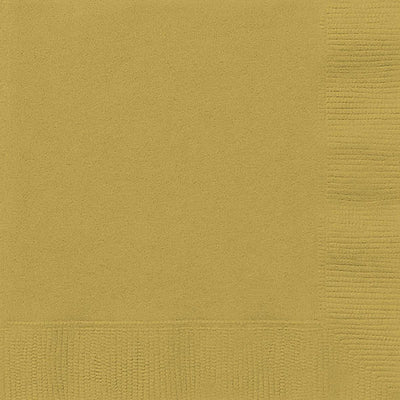 Gold Lunch Napkins 33x33cm 20pk