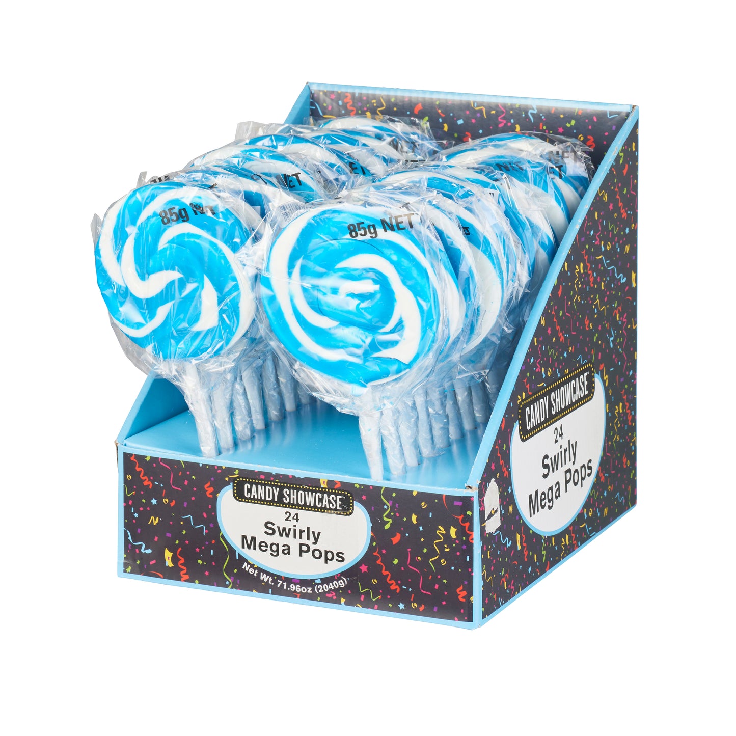 Blue Mega Swirl Pop 85g