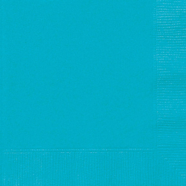Caribbean Teal Lunch Napkins 33x33cm 20pk