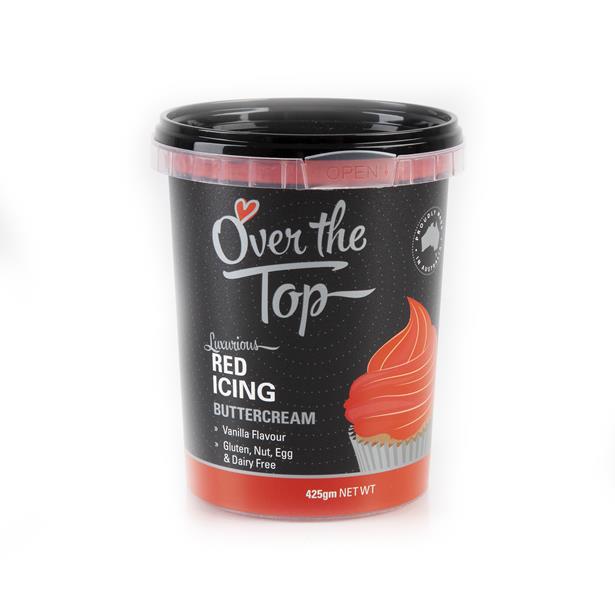 Over The Top Buttercream - Red 425g