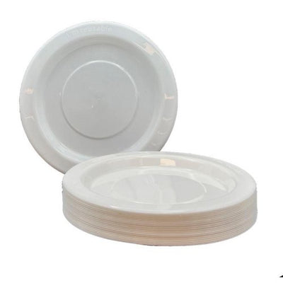 White Plastic Lunch Plates 180mm 20pk