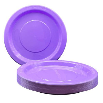 Lavender Plastic Dinner Plates 230mm 20pk