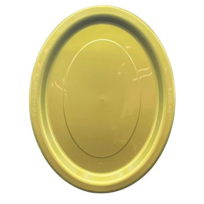 20pk Gold Plastic Reusable Oval Plates 315x245mm