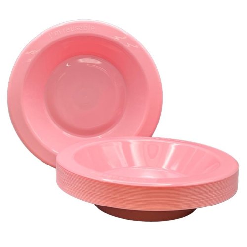 Light Pink Plastic Bowls 20pk