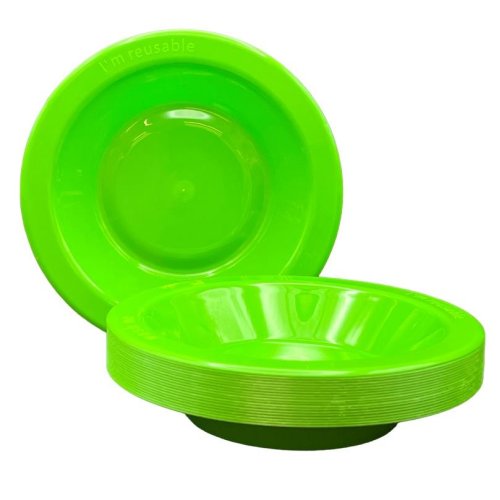 Lime Plastic Bowls 20pk