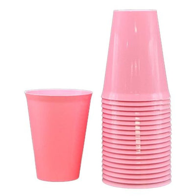 Light Pink Plastic Cups 285ml 20pk