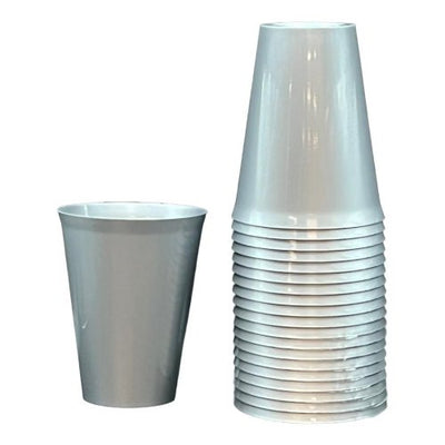 Silver Plastic Cups 285ml 20pk