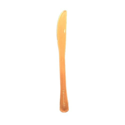 Rose Gold Plastic Knives 20pk