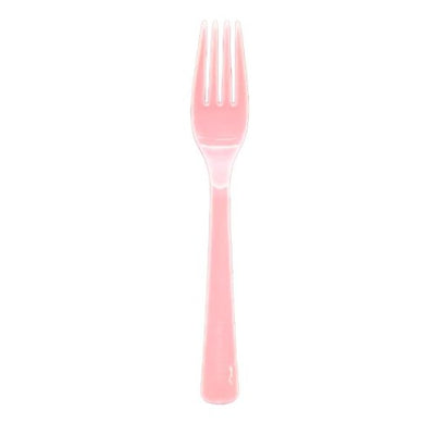 Light Pink Plastic Forks 20pk