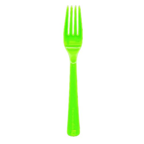 Lime Plastic Forks 20pk