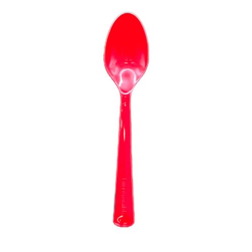 Red Plastic Spoons 20pk