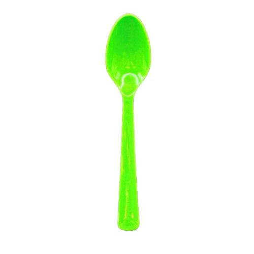 Lime Plastic Spoons 20pk