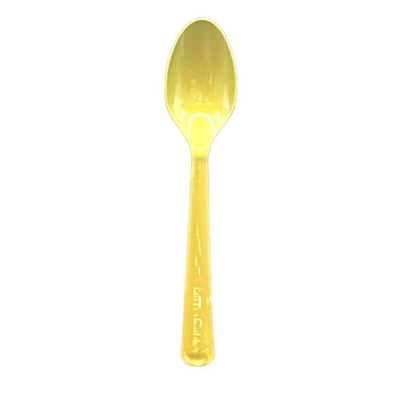 Gold Plastic Spoons 20pk