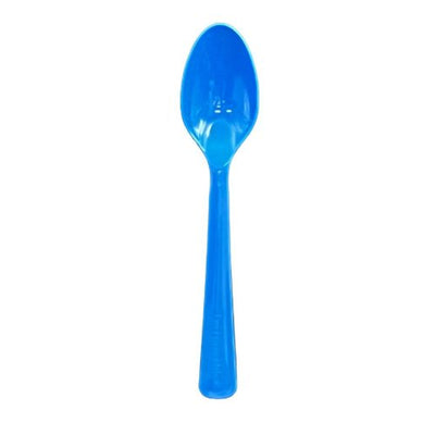 Royal Blue Plastic Spoons 20pk