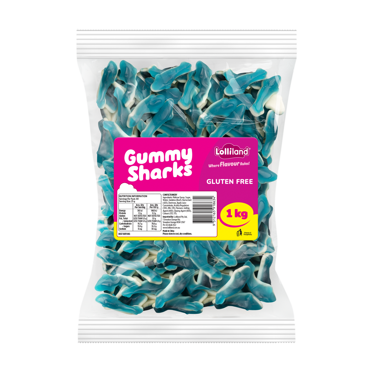 Gummy Sharks 1kg