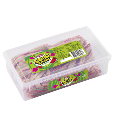 Lollinauts Sour Straps Tub - Watermelon 1.2kg