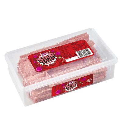Lollinauts Sour Straps Tub - Strawberry 1.2kg