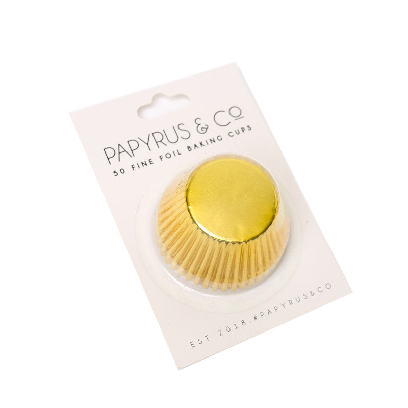50pk Gold Foil Baking Cups (50mm base)
