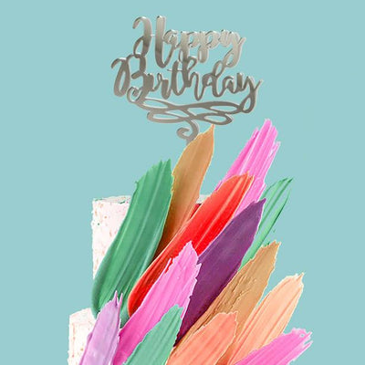 Mirror Cake Topper - Happy Birthday