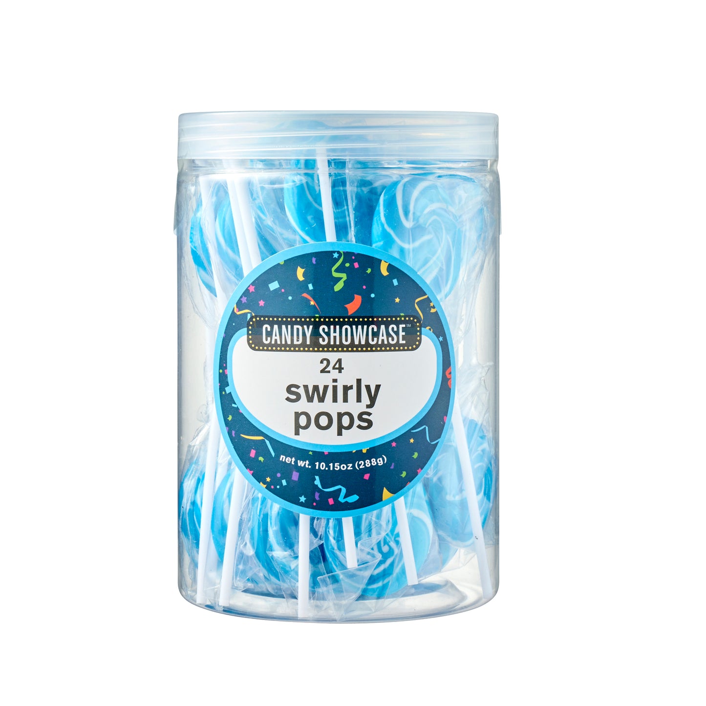Blue Swirly Pops 24pk 288g