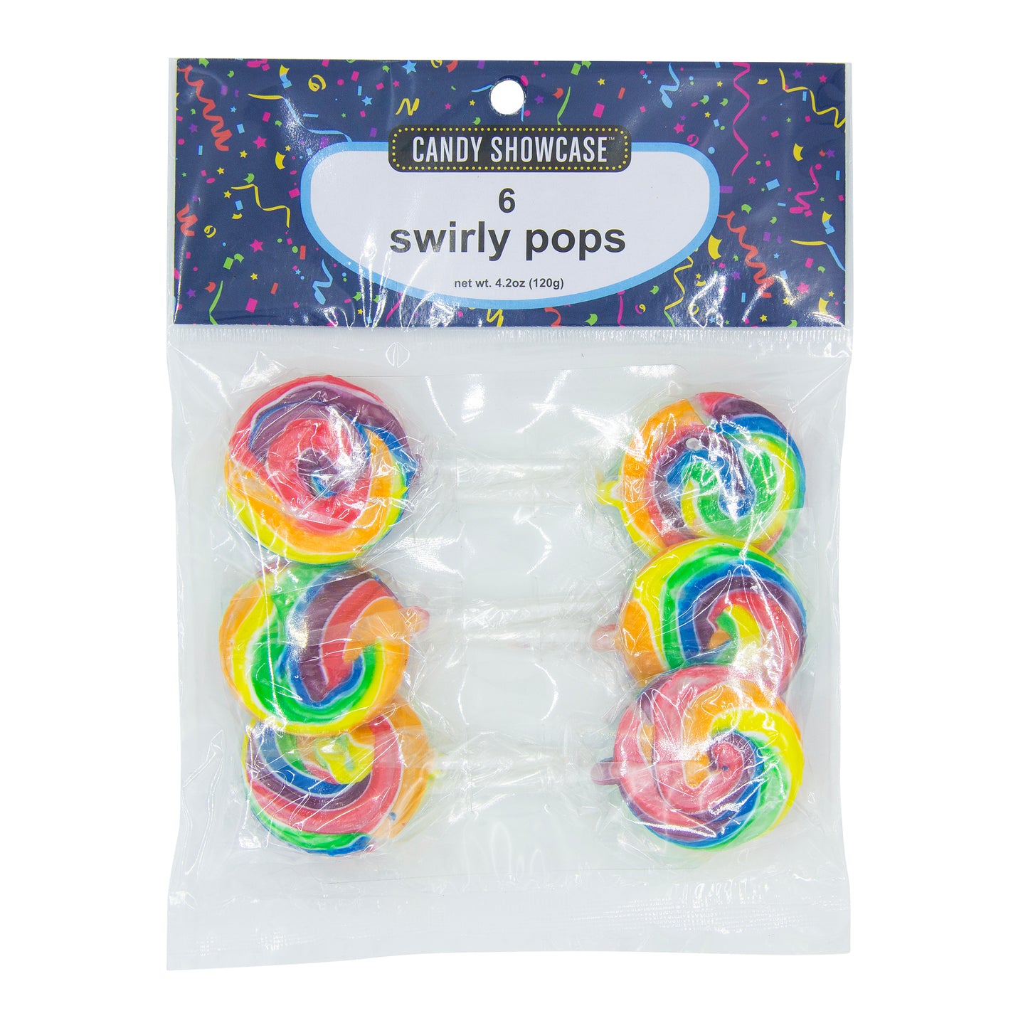 Rainbow Swirly Pops Bag 120g