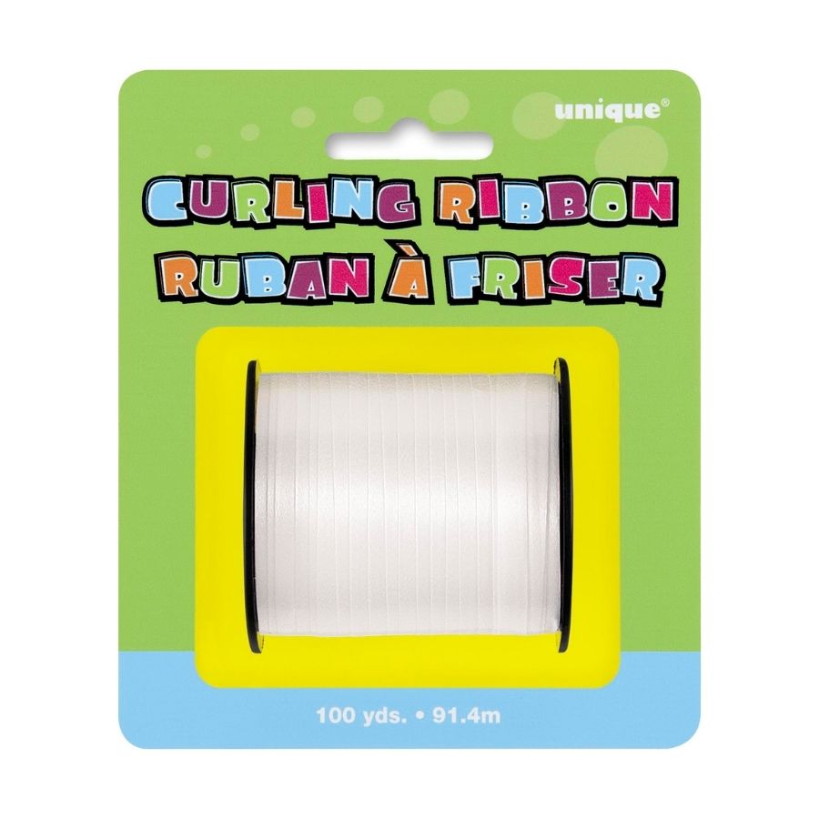 White Foil Curling Ribbon 91.4m