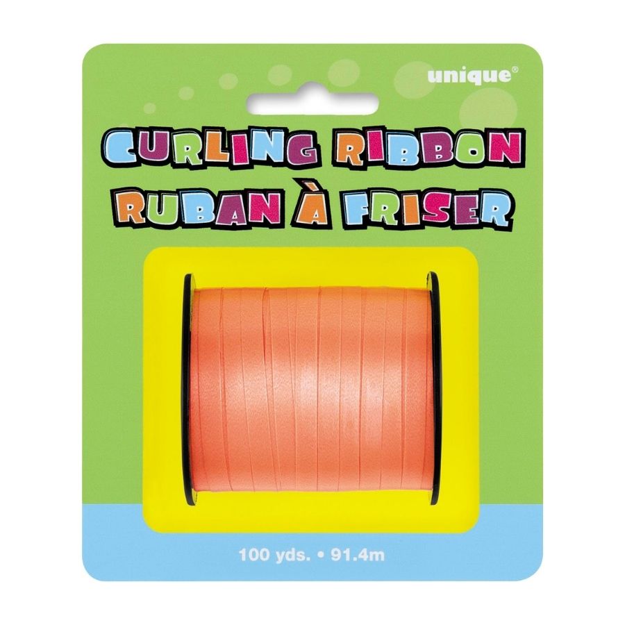 Orange Foil Curling Ribbon 91.4m
