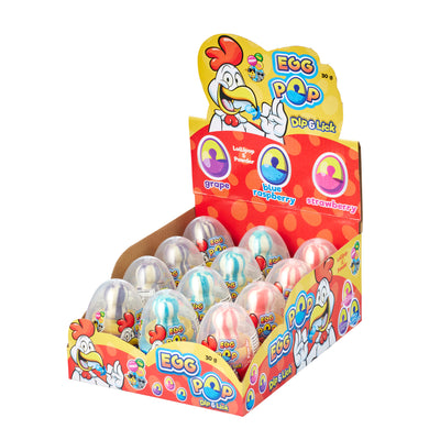 Assorted Egg Lollipop Dipper With Sour Powder 30g