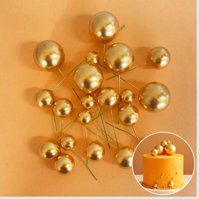 Metallic Gold Ball Topper 20pk