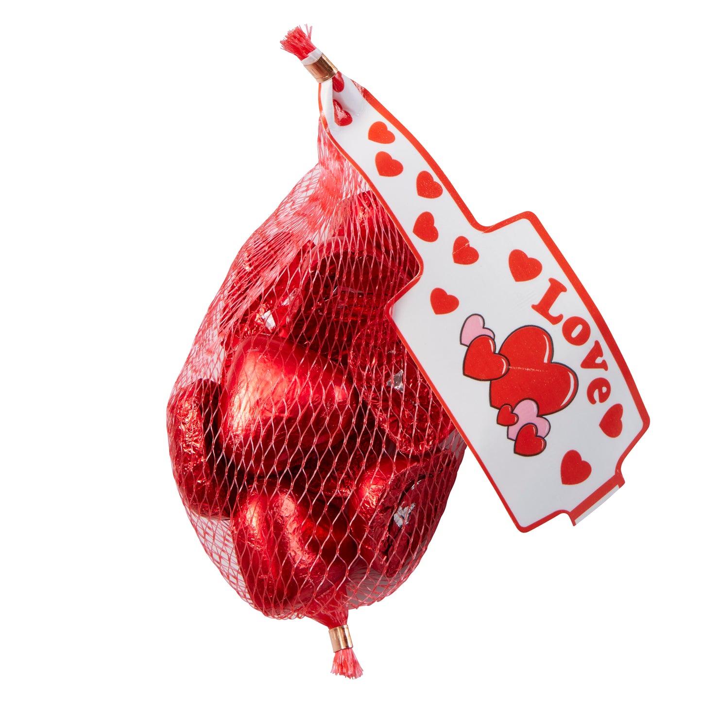 Red Milk Chocolate Hearts 63g (approximately 10-11 pieces)