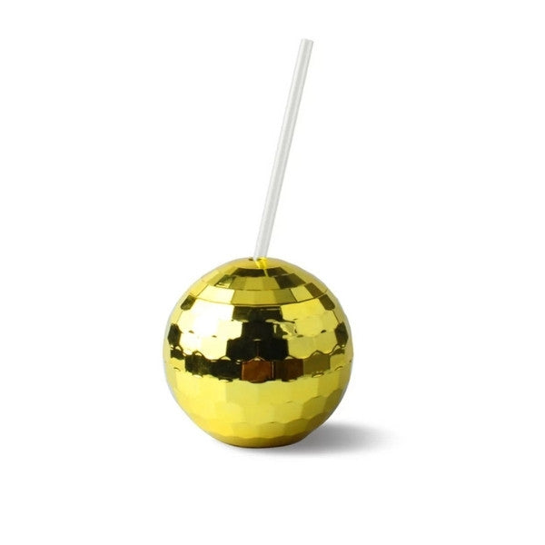 11cm Gold Disco Ball Cup 600ml