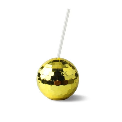 11cm Gold Disco Ball Cup 600ml
