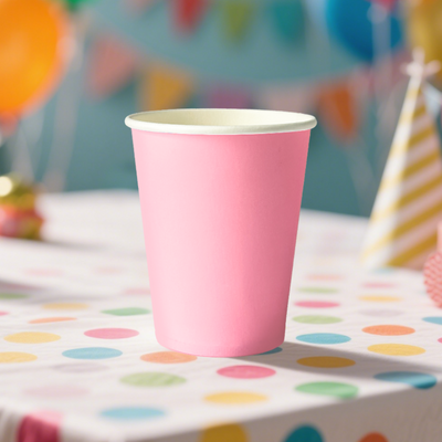 12pk Baby Pink Paper Cup