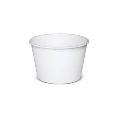 20pk 8oz White Paper Tub