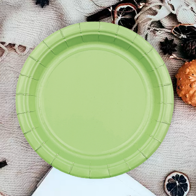 12pk 9 Light Green Paper Plate