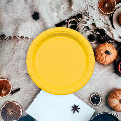 12pk 7 Yellow Paper Plate