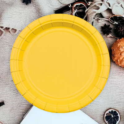 12pk 9 Yellow Paper Plate