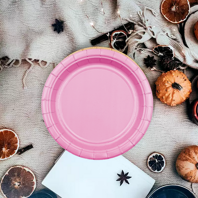 12pk 7 Baby Pink Paper Plate