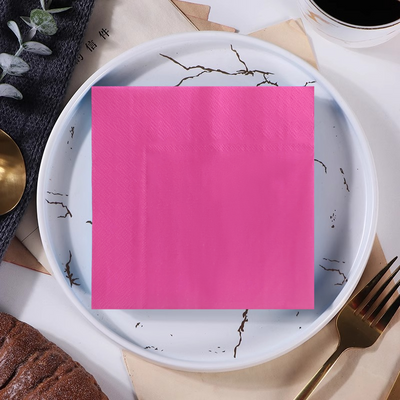 30pk Hot Pink Napkins 25x25cm
