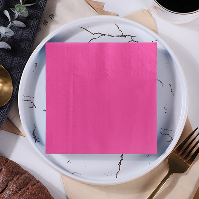 30pk Hot Pink Napkins 33x33cm