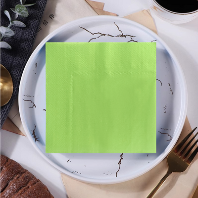 30pk Light Green Napkins 25x25cm
