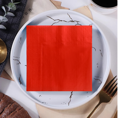 30pk Red Napkins 33x33cm