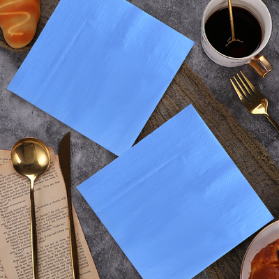 30pk Baby Blue Napkins 25x25cm