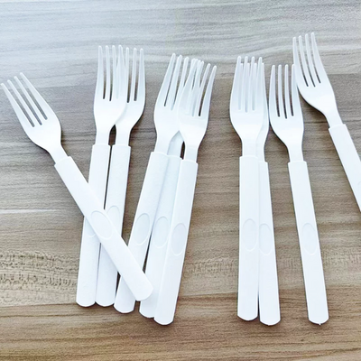 20pk White Reusable Plastic Fork