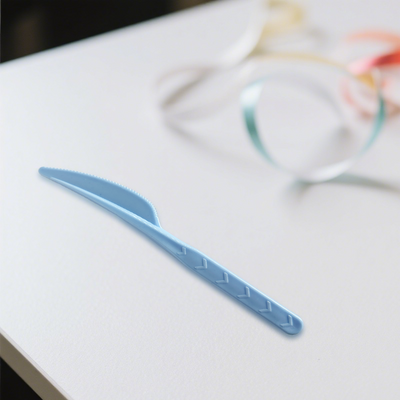 18pk Baby Blue Reusable Plastic Knife