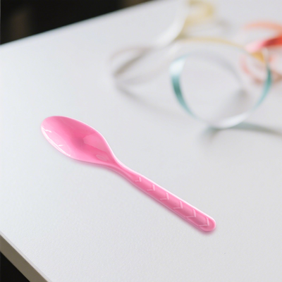 18pk Hot Pink Reusable Plastic Spoon